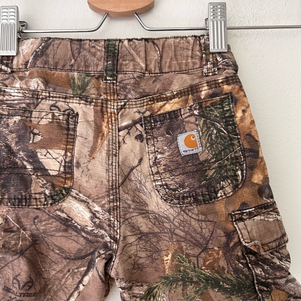 Carhartt Boys 3T Camouflage Cargo Shorts Adjustable Waist Real Tree - Picture 9 of 10